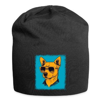 dogwalking birthday mammal quote geek jokes - Jersey-Beanie - Schwarz - Vorne