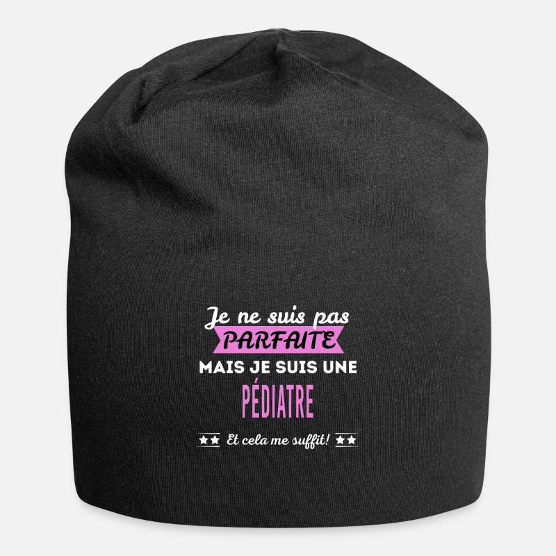 Je ne suis pas parfaite pédiatre - Bonnet en jersey - noir