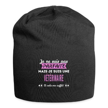 Je ne suis pas parfaite vétérinaire - Bonnet en jersey - noir - Devant