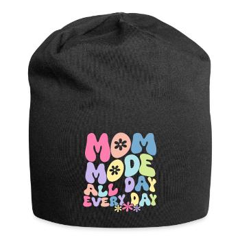 Mom Mode All day Everyday - Jersey-Beanie - Schwarz - Vorne