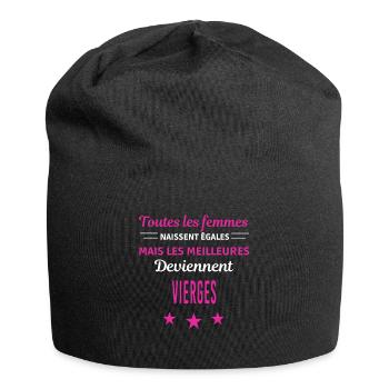 femmes naissent les meilleurs Vierges - Bonnet en jersey - noir - Devant