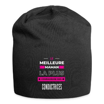 Le meilleur maman plus courageuse des conductrices - Bonnet en jersey - noir - Devant