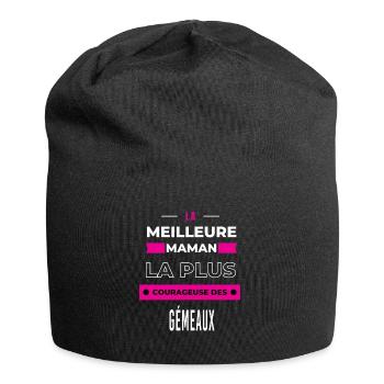 La meilleure maman plus courageuse des Gémeaux - Bonnet en jersey - noir - Devant