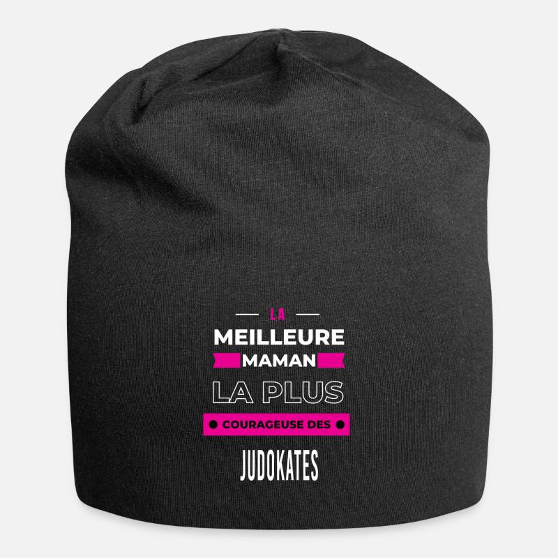 La meilleure maman plus courageuse des judokates - Bonnet en jersey - noir