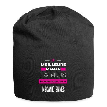 meilleure maman plus courageuse des mécaniciennes - Bonnet en jersey - noir - Devant