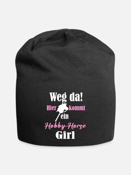 Weg da hier kommt ein Hobby Horse Girl - Jersey-Beanie - Schwarz