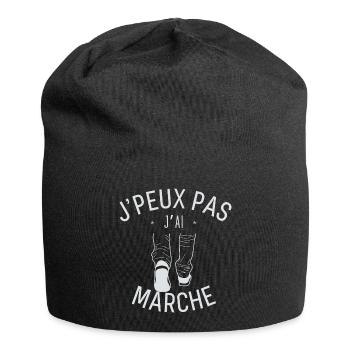J peux pas j ai marche - Bonnet en jersey - noir - Devant