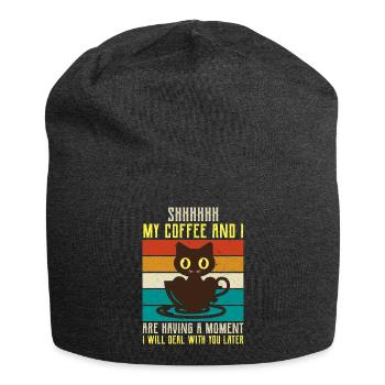 shhhhh mon café- Dictons de café -Cadeaux de café - Bonnet en jersey - charbon - Devant