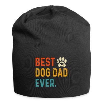 Jahrgang bester Hundepapa aller Zeiten, Hund Papa Geschenk - Jersey-Beanie - Schwarz - Vorne