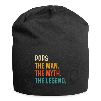 Pops Der Mann Der Mythos Die Legende, Vatertag - Jersey-Beanie - Schwarz - Vorne