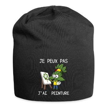 Ich kann nicht Humor malen - Jersey-Beanie - Schwarz - Vorne