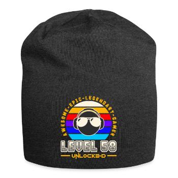 Stufe 58 - Jersey-Beanie - Anthrazit - Vorne