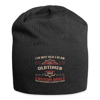 65. Geburtstag Mann Oldtimer Januar Jahrgang 1959 - Jersey-Beanie - Schwarz - Vorne