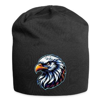 Weißkopfseeadler - Jersey-Beanie - Schwarz - Vorne