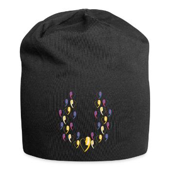 Les ailes du coeur d'un homme amoureux. - Bonnet en jersey - noir - Devant