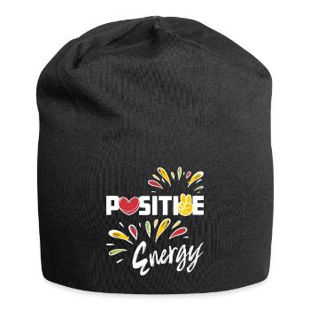 Positive Energy - Optimismus Positivität - Jersey-Beanie - Schwarz - Vorne