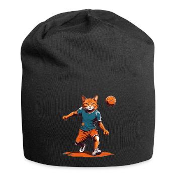 Handball Cat Iconic Streetwear Style - Jersey Beanie - black - Front