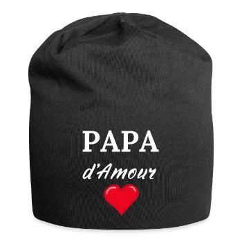 PAPA d'Amour - Bonnet en jersey - noir - Devant
