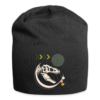 Dino 3, T-Rex, skeleton, wild world - Jersey Beanie - black - Front