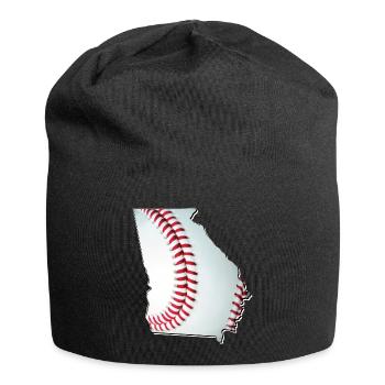 Georgia (USA) | real baseball | Map - Jersey Beanie - black - Front