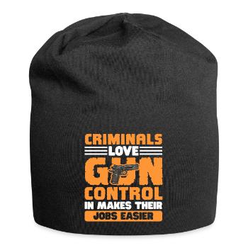 criminals love gun control Design for a guns fan - Jersey-Beanie - Schwarz - Vorne