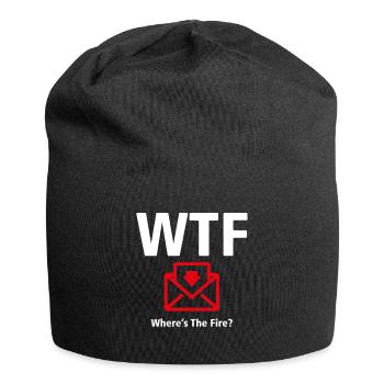 WTF T-Shirt - Where's The Fire? 03 - Jersey Beanie - black - Front