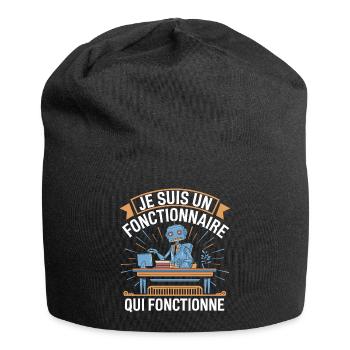 Je suis un fonctionnaire qui fonctionne - Bonnet en jersey - noir - Devant