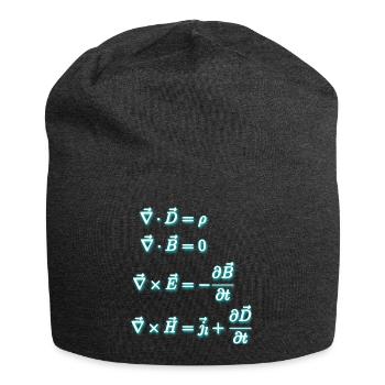 Gleichungen des Elektromagnetismus - Jersey-Beanie - Anthrazit - Vorne