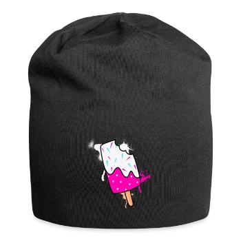 cream - Jersey Beanie - black - Front