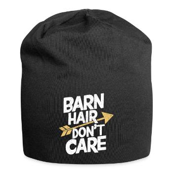 For horse girls and stable lovers - Jersey Beanie - black - Front