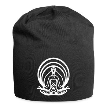 Méditation Chakra du Lotus - Bonnet en jersey - noir - Devant