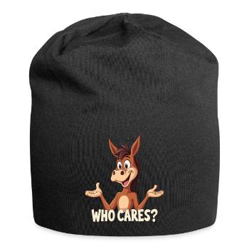Wen interessiert das - Jersey-Beanie - Schwarz - Vorne