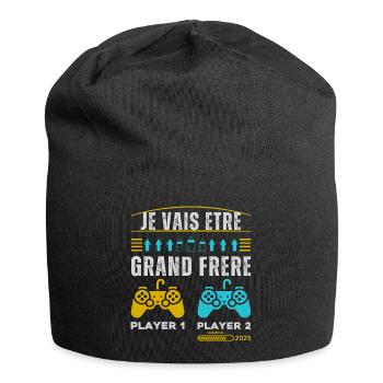 Grand Frère 2025 Annonce Naissance Geek Gamer - Bonnet en jersey - noir - Devant