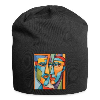 Abstract portrait - Jersey Beanie - black - Front