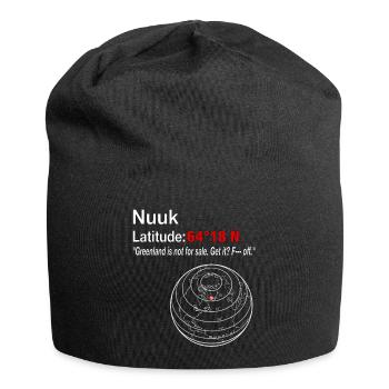 Grönland - Nuuk steht nicht zum Verkauf! Verdammt, --- aus! - Jersey-Beanie - Schwarz - Vorne