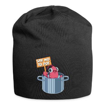 Say No To Pot Shrimp Lover Seafood - Jersey-Beanie - Schwarz - Vorne