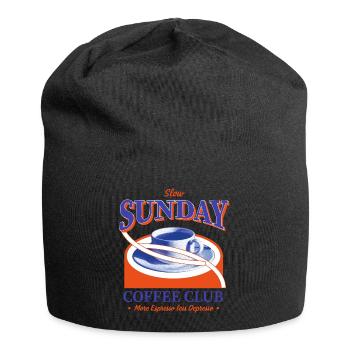 Coffee club on Sundays - Jersey Beanie - black - Front