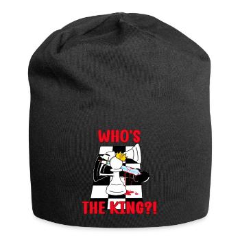 Who's the King Fearless and Funny Chess Motivation - Jersey Beanie - black - Front