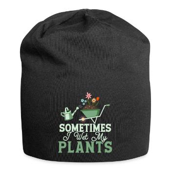 Parfois, je mouille mes plantes Jardinage botanique - Bonnet en jersey - noir - Devant