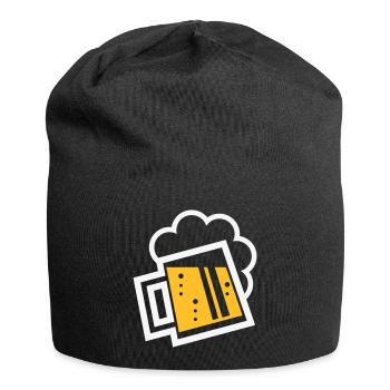 XBayrischer Bierkrug (beer / beer mug) - Jersey Beanie - black - Front