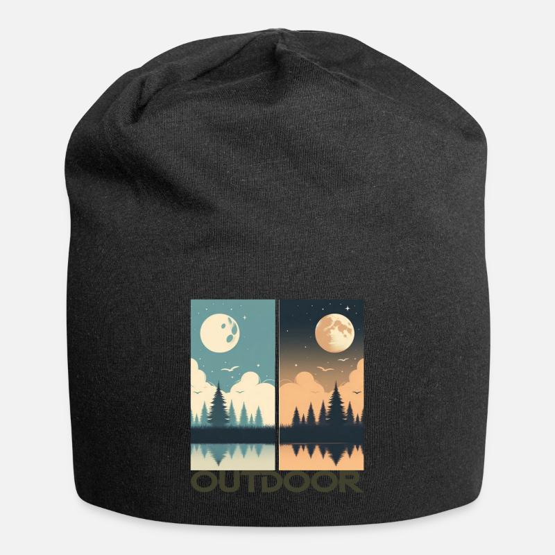 Outdoor - Jersey-Beanie - Schwarz