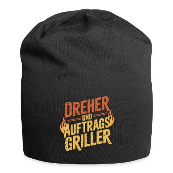 Dreher und Auftragsgriller BBQ Grillen - Jersey-Beanie - Schwarz - Vorne