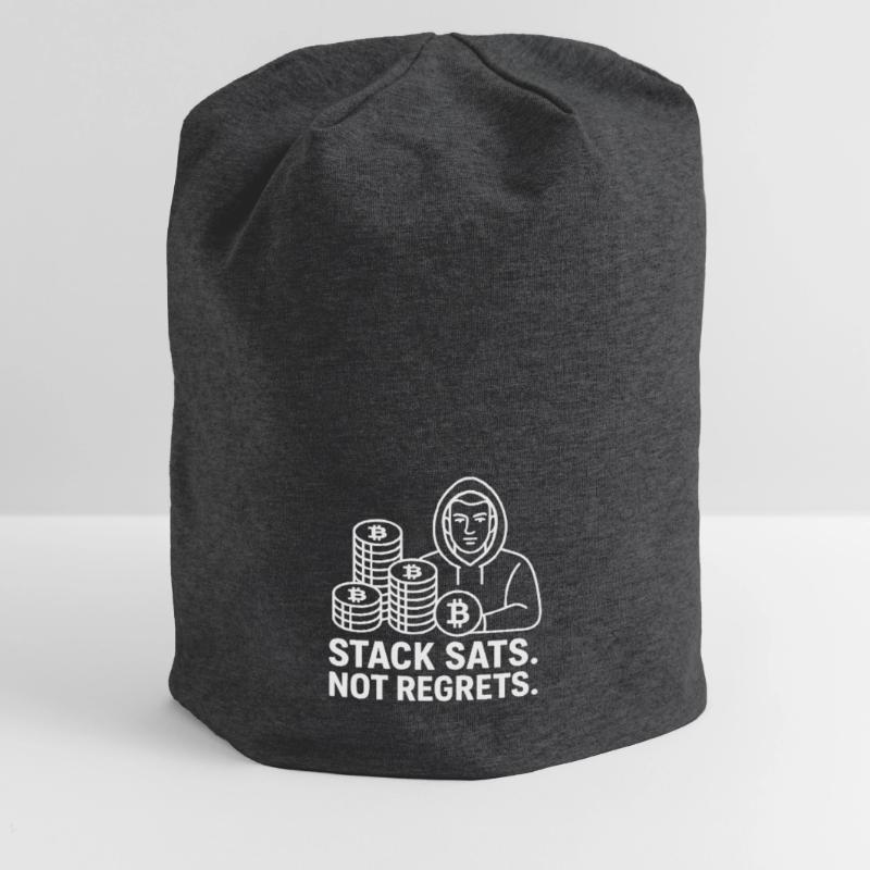 Conception de sweat à capuche Bitcoin – Stack Sats. Pas de regrets. Bonnet en jersey