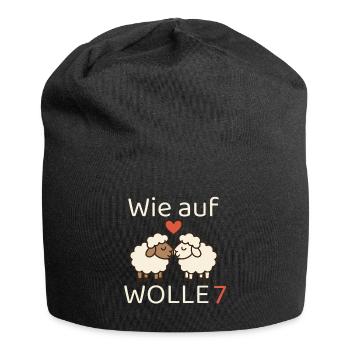 Wie auf Wolle 7 - Jersey-Beanie - Schwarz - Vorne