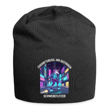 Zukunftseinhorn - Jersey-Beanie - Schwarz - Vorne