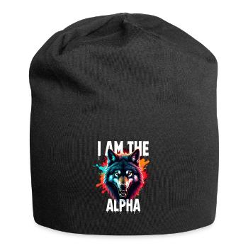 I am the Alpha Wolf - Jersey Beanie - black - Front