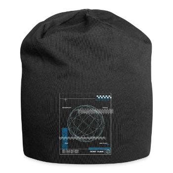 New Wave Music - Futuristic Globe Digital Art - Jersey Beanie - black - Front