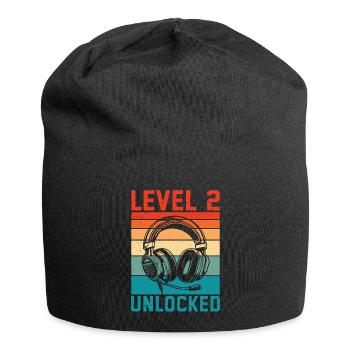 Baby 2nd Birthday – 2 years old level 2 unlocked - Jersey Beanie - black - Front