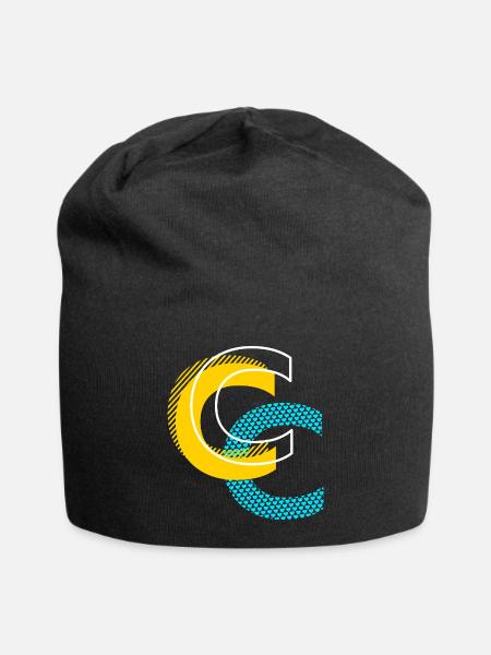 Anfangsbuchstabe C - Jersey-Beanie - Schwarz