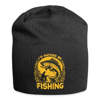 I prefer fishing - Jersey Beanie - black - Front